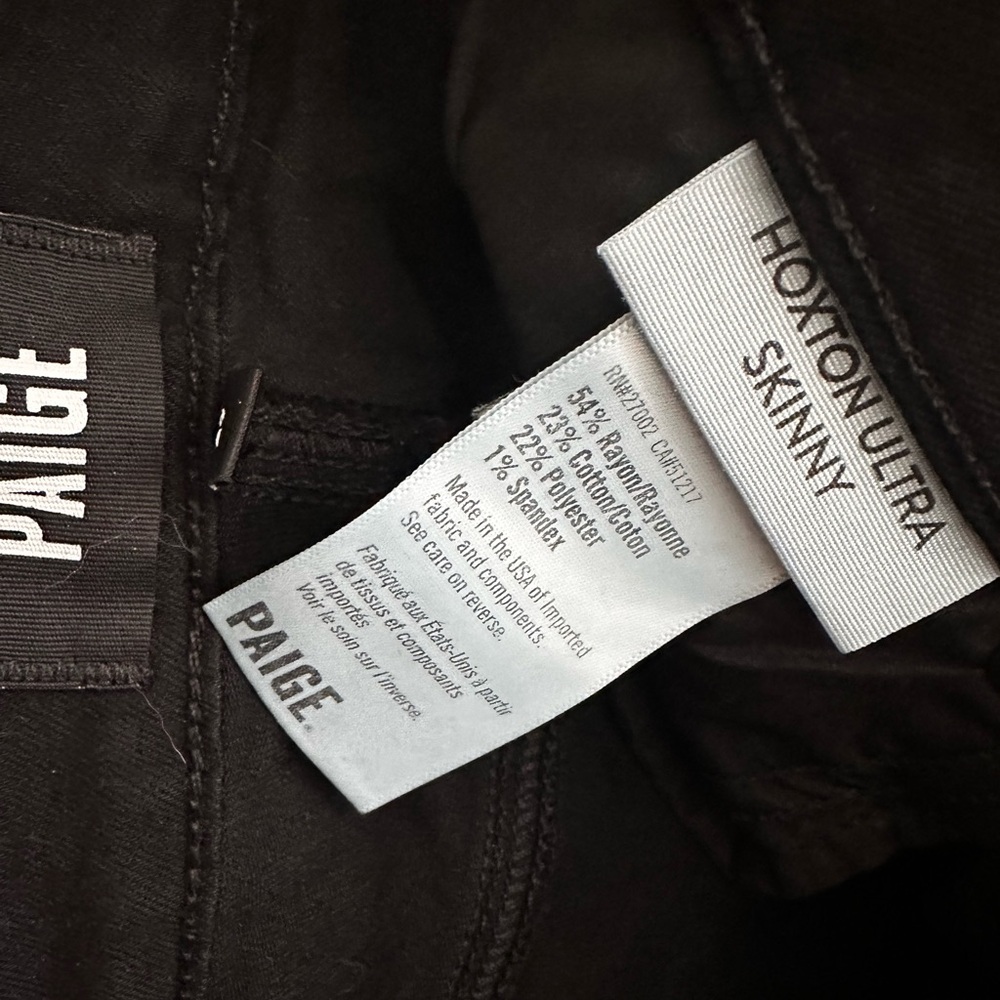 NEW- PAIGE Hoxton Ultra-Skinny Jeans, Black 26